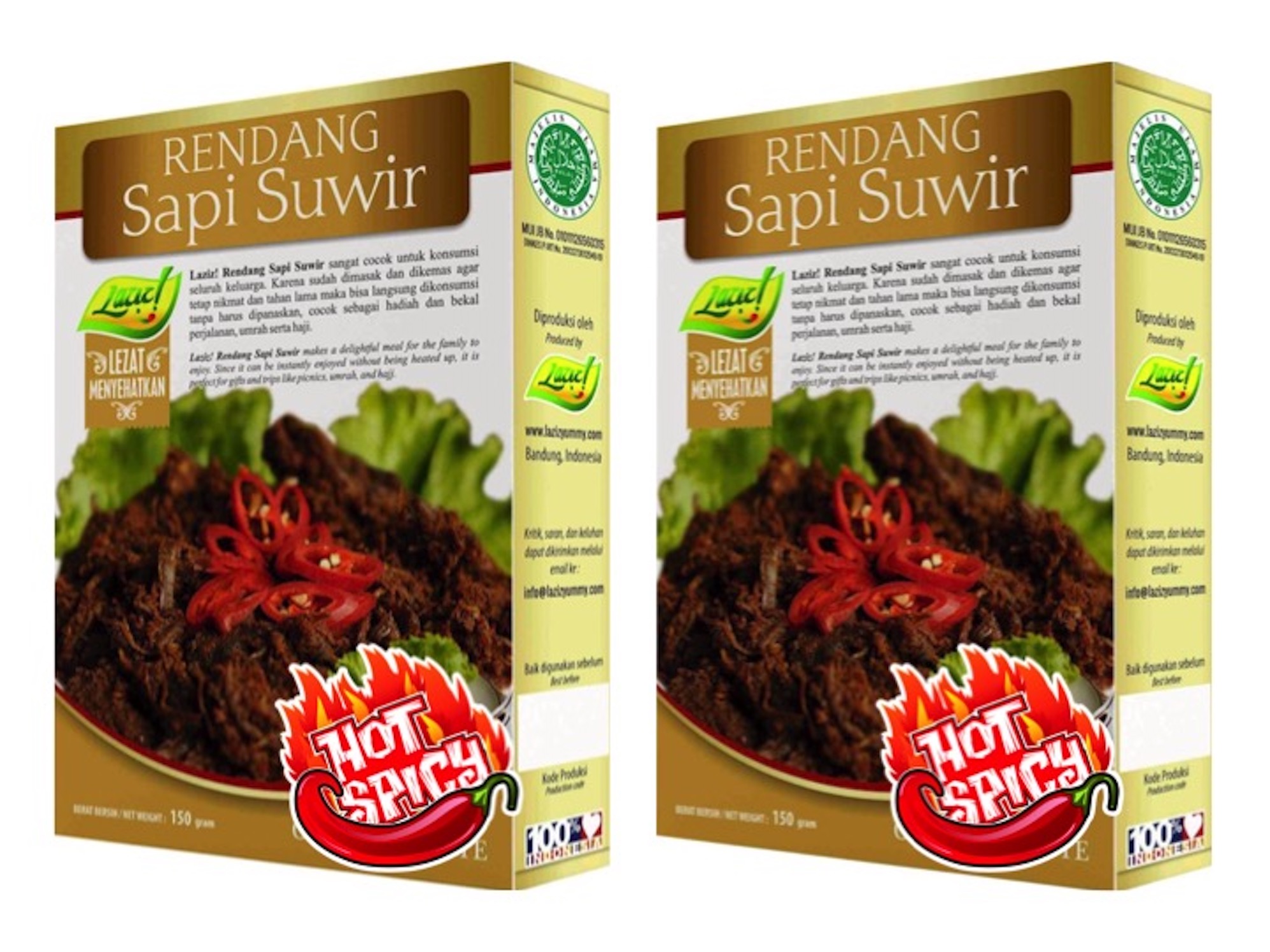 2 RENDANG SAPI SUWIR HOT SPICY