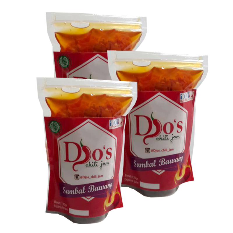 SAMBAL BAWANG DJO'S CHILLI JAM(ISI 3 POUCH)