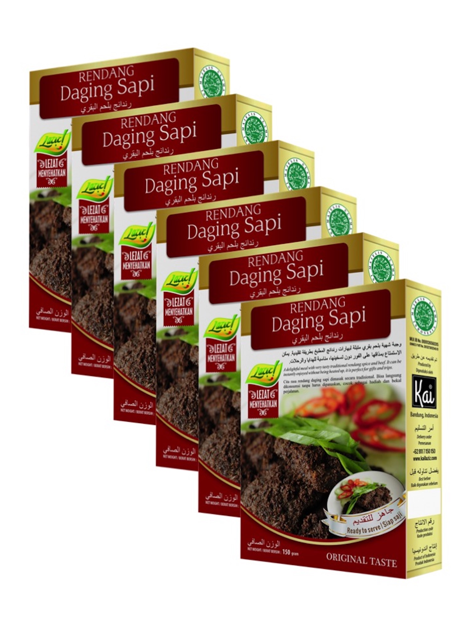 PAKET HEMAT 6 RENDANG DAGING SAPI KAI LAZIZ FOOD