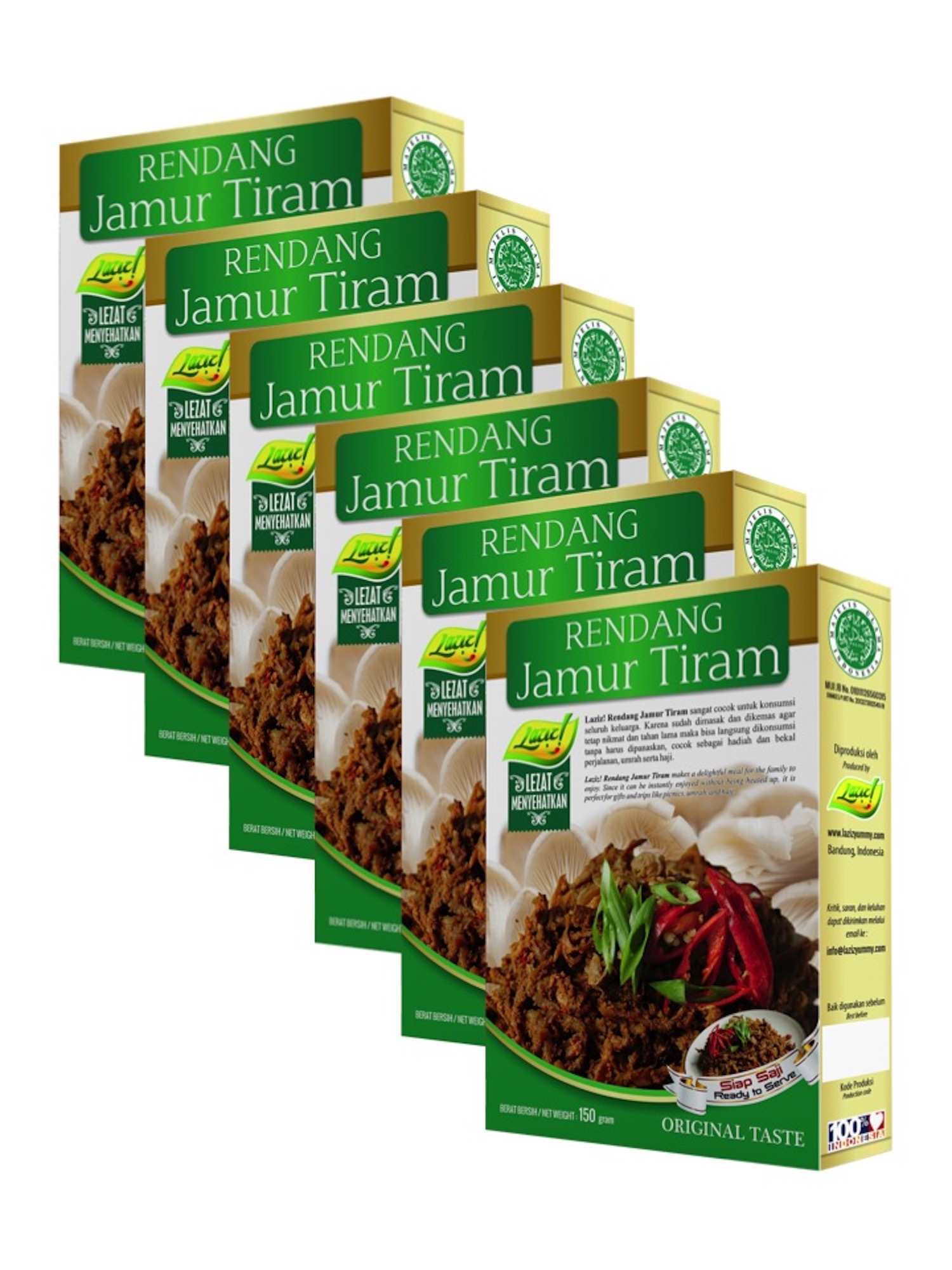 PAKET HEMAT 6 RENDANG JAMUR TIRAM KAI LAZIZ FOOD