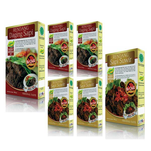 Beli 3 Rendang Daging Sapi & 3 Rendang Sapi Suwir semua NOCHILI