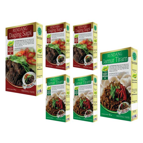 Beli 3 Rendang Daging Sapi & 3 Rendang Jamur Tiram