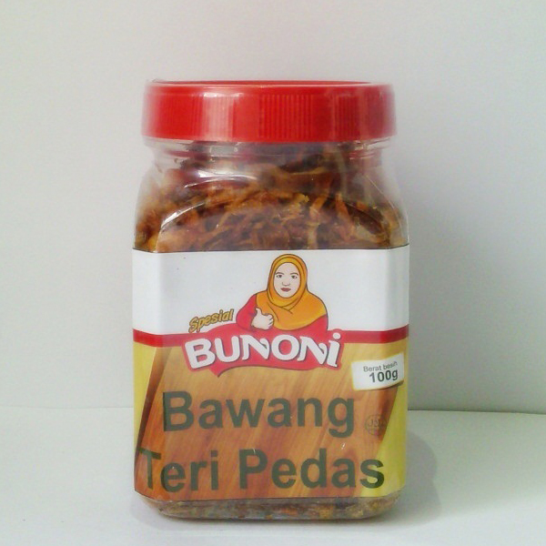 Bawang Teri Pedas Spesial Bunoni 100gr 