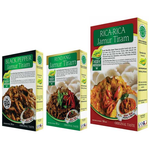 Black Pepper Jamur Tiram & Rendang Jamur Tiram & Rica-Rica Jamur Tiram