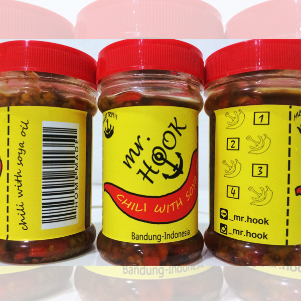 Sambal Mr Hook (ChiliI With Soya Oil) Level 4 ( 2 Pack)