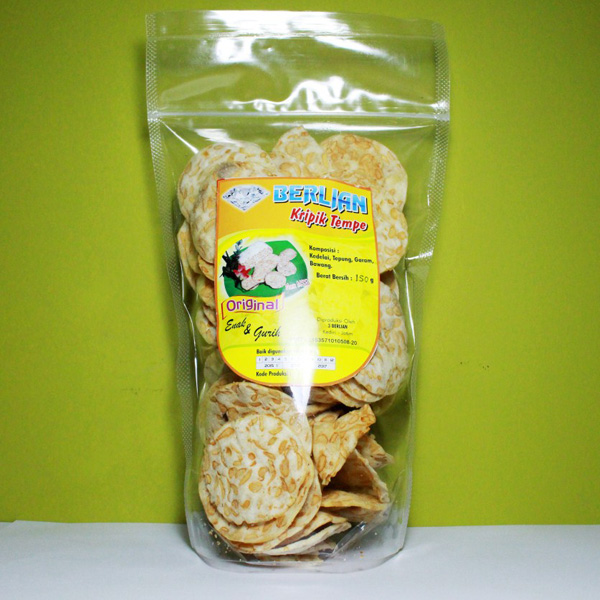 Keripik Tempe Kemasan Bening Original 150 gr (Isi 3)