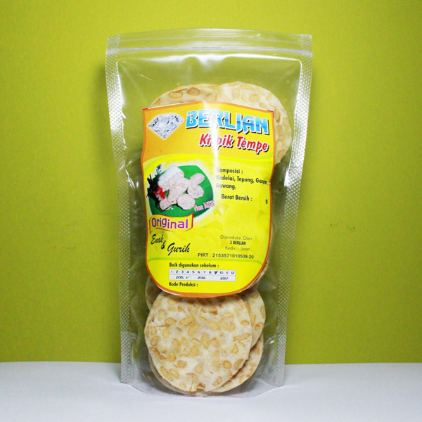 Keripik Tempe Kemasan Bening Original 50 gr (Isi 6)