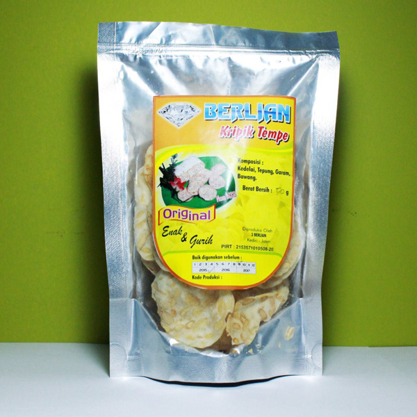 Keripik Tempe kemasan Foil Rasa Original 50 gr (Isi 5)