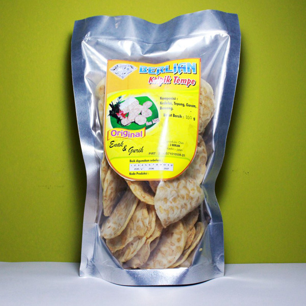 Keripik Tempe kemasan Foil Rasa Original 100 gr (Isi 4)