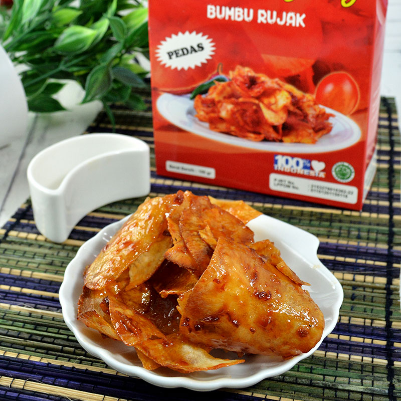 KERIPIK SINGKONG BUMBU RUJAK ISI 2 PACK @100GR