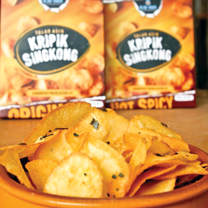 Keripik Singkong Salted Egg Hot Spicy