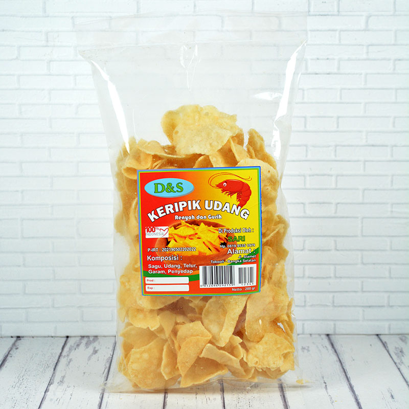 KERIPIK UDANG D&S (ISI 3 PACK @100GR)