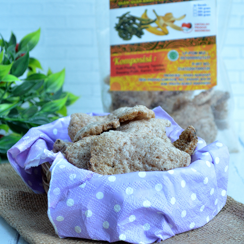 KERUPUK KULIT PISANG ISI 3 PACK @100GR