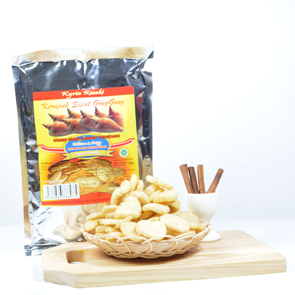 [SJ] Kerupuk Siput Gong Gong Ori (ISI 3 Pack @80Gr)