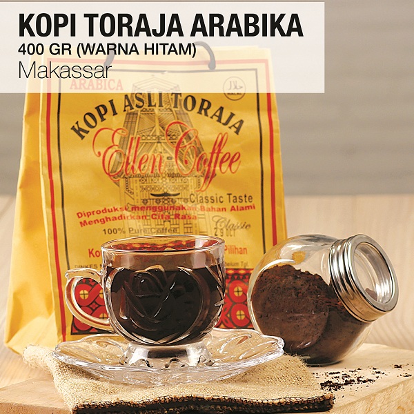 Kopi Toraja Arabika 400 GR (Warna Hitam)