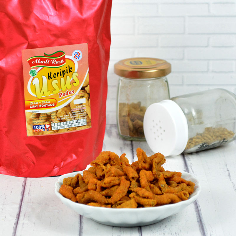 KERIPIK USUS PEDAS (ISI 2 PACK @90GR)