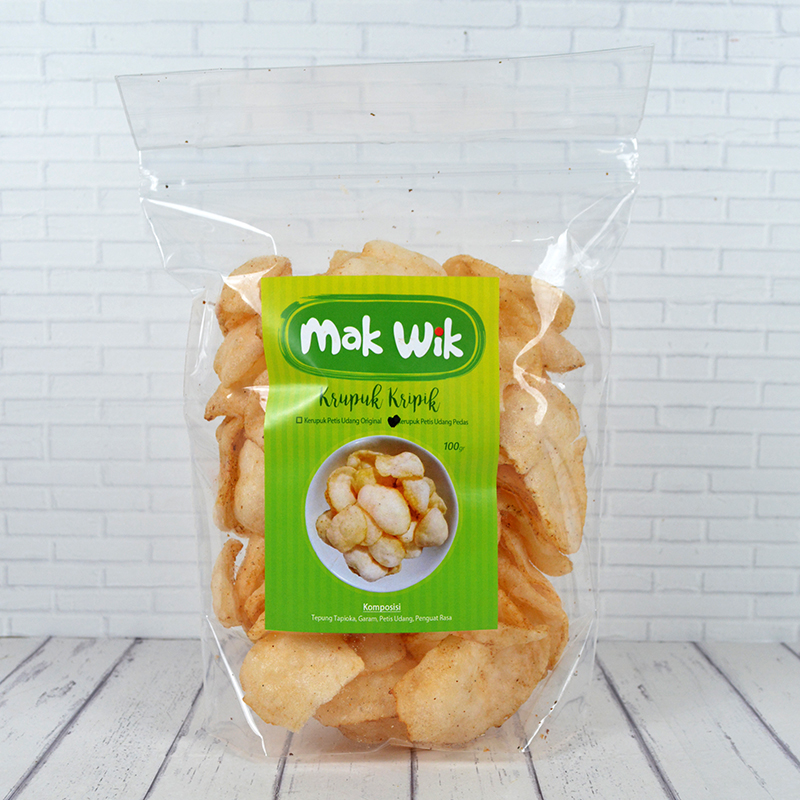 KRUPUK KRIPIK MAK WIK PEDAS ISI 3 PACK @50GR