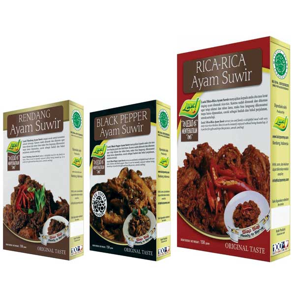 Rendang Ayam Suwir & Black Pepper Ayam Suwir & Rica-Rica Ayam Suwir