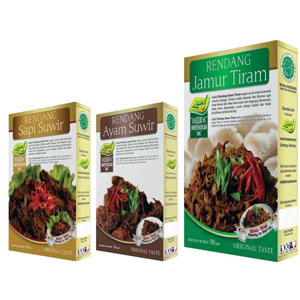 Rendang Sapi Suwir, Ayam Suwir & Jamur Tiram