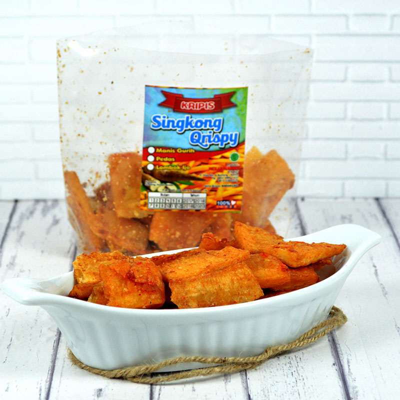 KERIPIK SINGKONG CRISPY (ISI 3 PACK @150GR)