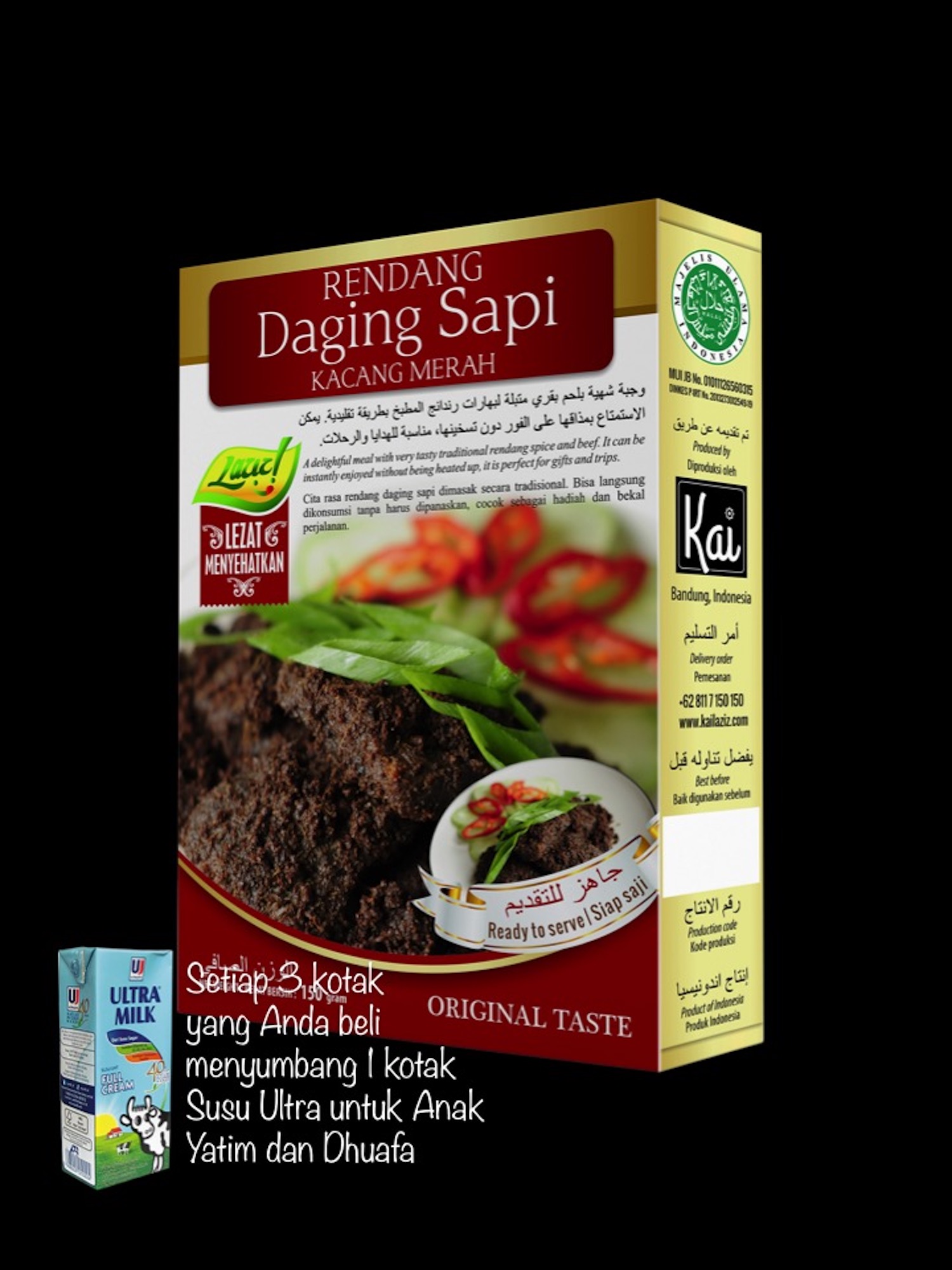 RENDANG DAGING SAPI KACANG MERAH KAI FOOD 150GR