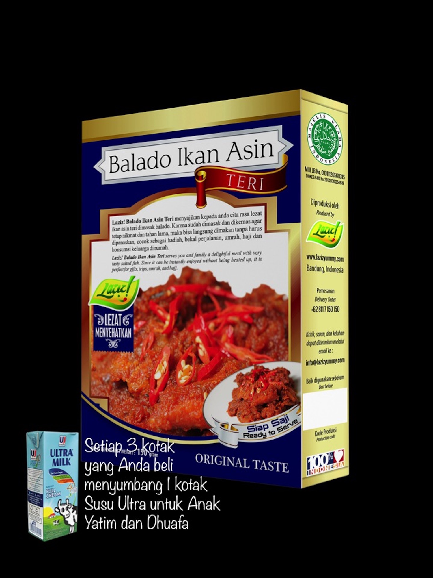 BALADO IKAN ASIN TERI KAI FOOD 150GR