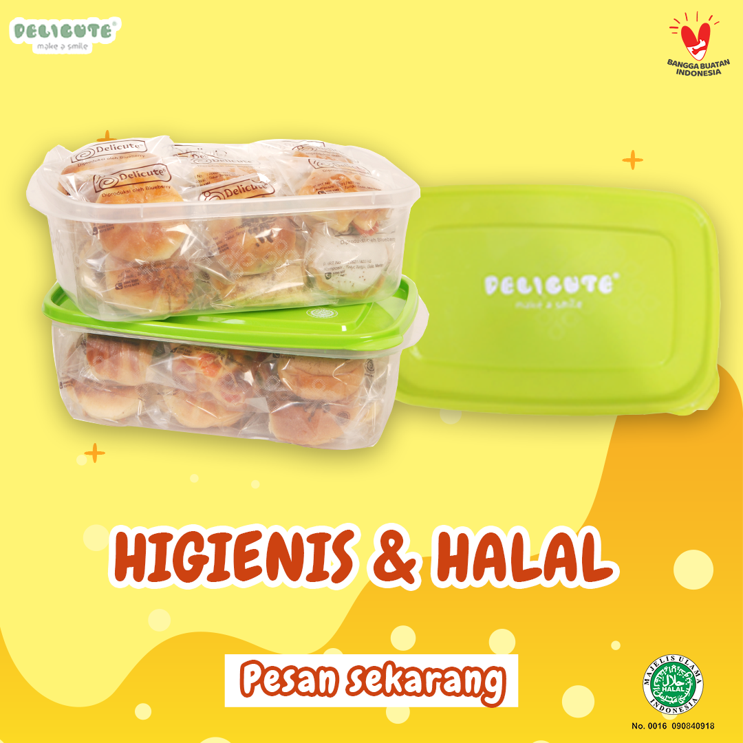 ROTI BUN DELICUTE 17 PCS (KEMASAN LUNCH BOX)