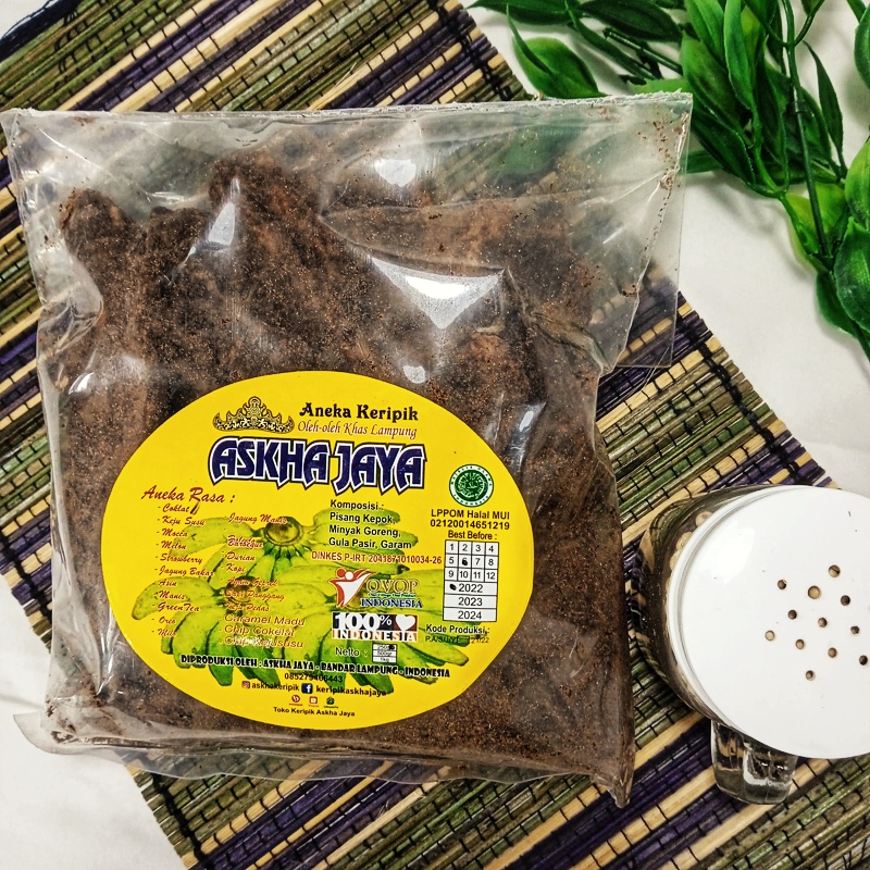 KERIPIK PISANG LAMPUNG ASKHA JAYA RASA COKLAT (ISI 2 PACK @250GR)