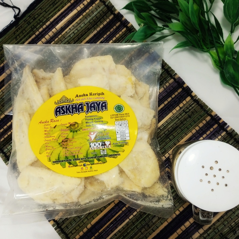 KERIPIK PISANG LAMPUNG ASKHA JAYA RASA SUSU KEJU (ISI 2 PACK @250GR)