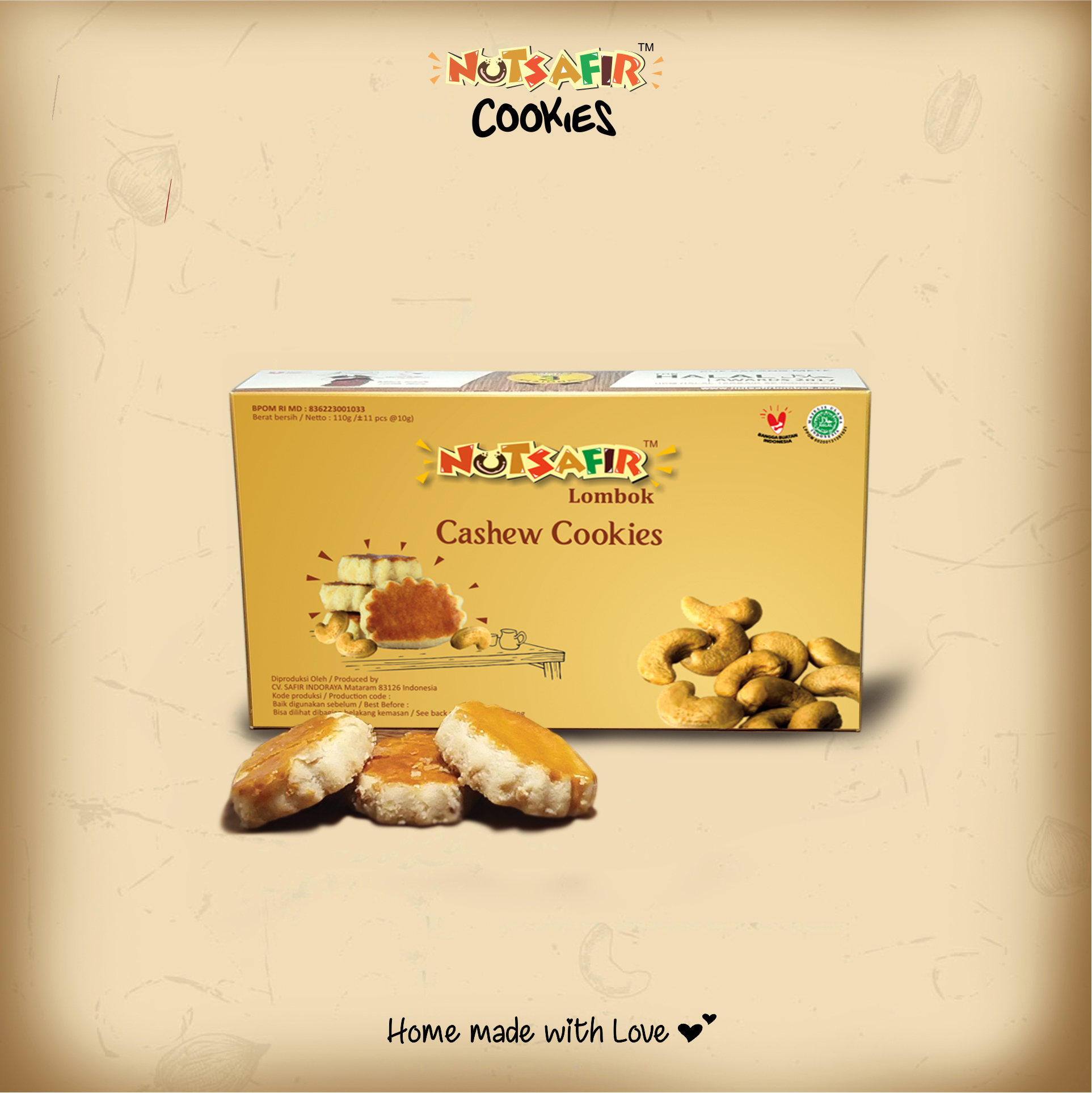 NUTSAFIR COOKIES CASHEW