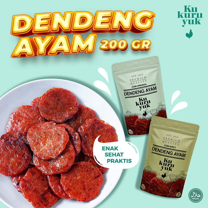 DENDENG AYAM COIN KUKURUYUK MAKANAN SIAP SAJI ORIGINAL - 200 GRAM