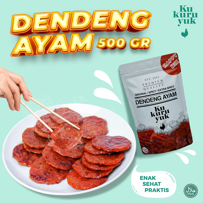 DENDENG AYAM COIN KUKURUYUK MAKANAN SIAP SAJI ORIGINAL - 500 GRAM