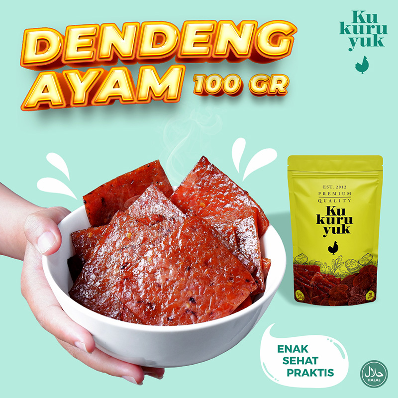 DENDENG AYAM SLICE KUKURUYUK MAKANAN SIAP SAJI ORIGINAL - 100 GRAM