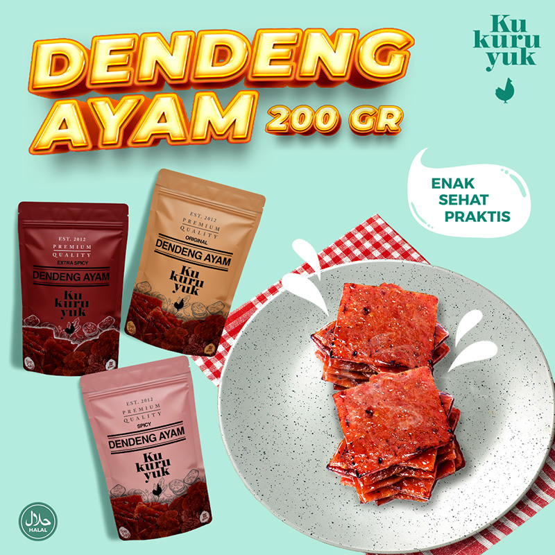 DENDENG AYAM SLICE KUKURUYUK MAKANAN SIAP SAJI ORIGINAL - 200 GRAM