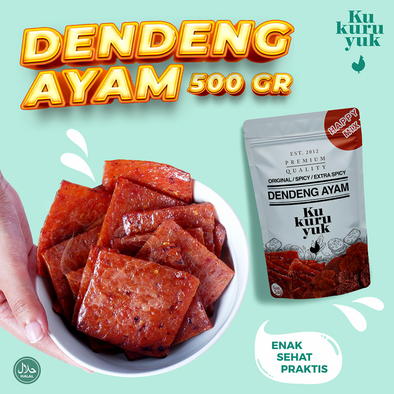 DENDENG AYAM SLICE KUKURUYUK MAKANAN SIAP SAJI ORIGINAL - 500 GRAM