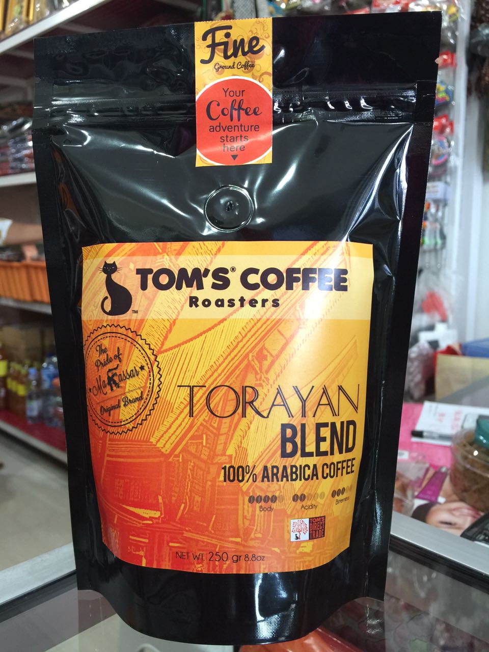 TOM'S COFFEE TORAYAN BLEND 250GR